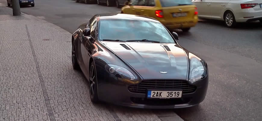 Czechia Prague Aston Martin on the way to Danube House