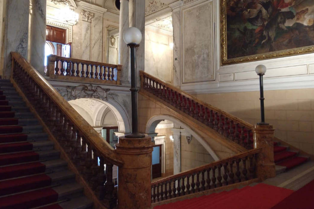 czech republic karlovy vary kaiserbad spa staircase