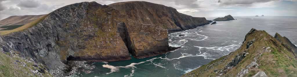 Wild Atlantic Way Ireland Kerry Cliffs Panorama