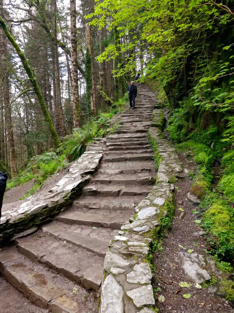 Wild Atlantic Way Ireland Killarney Torc Waterfall Stairway